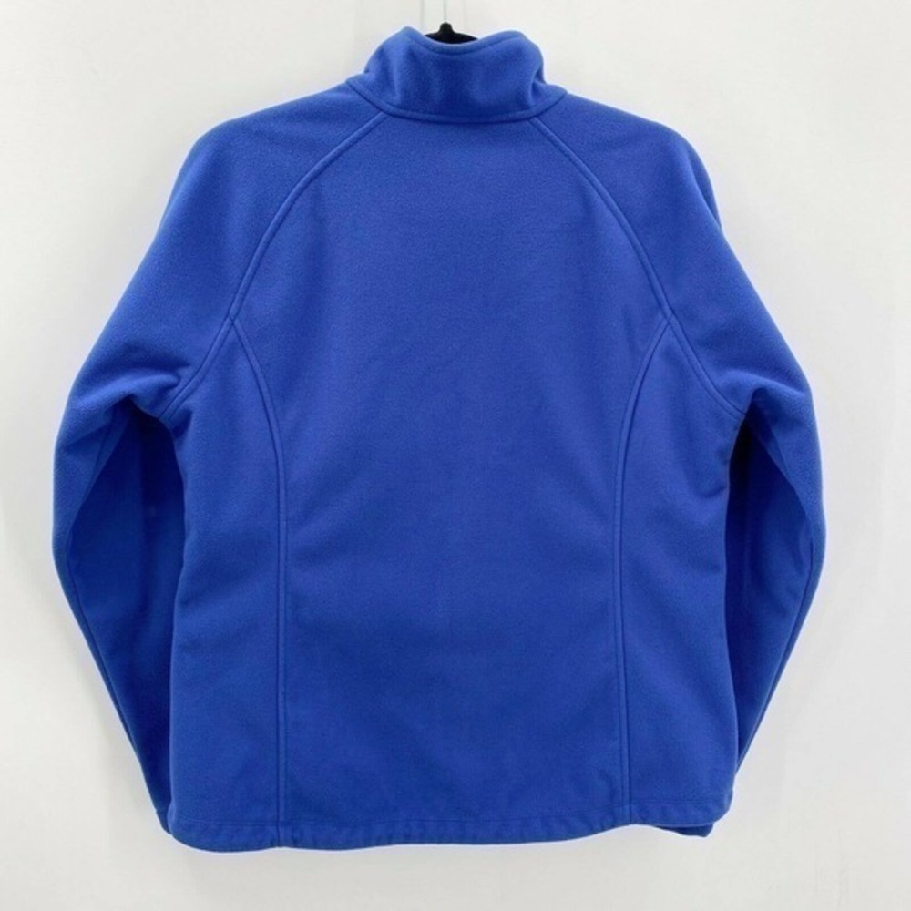Lands End Women's Fleece Mid Weight Full Zip Jacket Blue Size M Zip Up Pockets - Picture 6 of 12